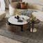 Table basse italienne ronde en pierre micro-cristalline