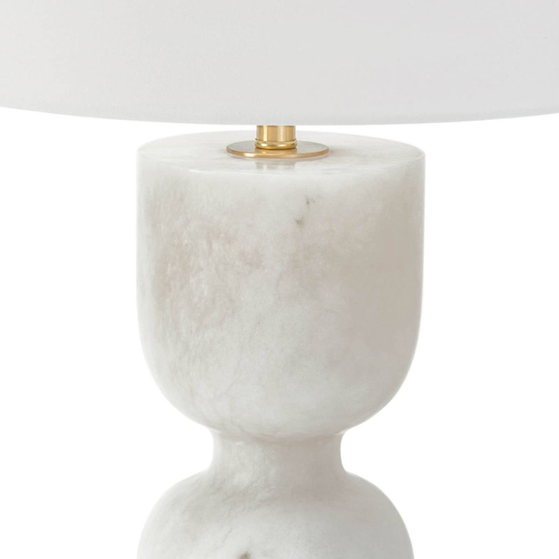 Joan Alabaster Table Lamp, 25" H x 15" W x 15" D