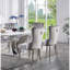 Ensemble de fauteuils de salle à manger capitonnés contemporains en flanelle 2 pièces-1275763527