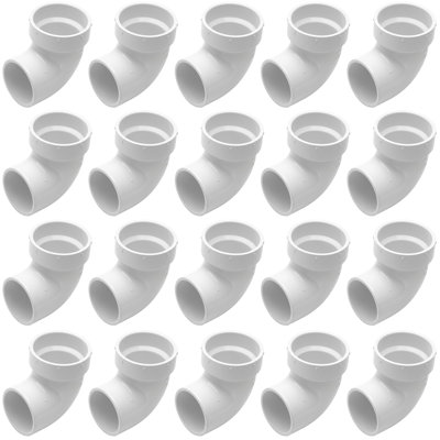 2 po. Coude de conduit en PVC blanc H 2 po, drain en PVC, raccord d'évacuation et d'évacuation, (paquet de 20)