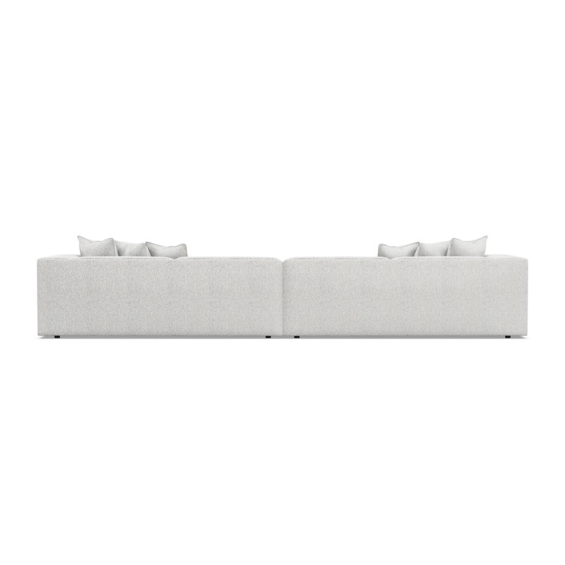 Bliss Sectional, White Polyester