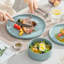 12 Pcs Ceramic Dinnerware Set, Dinner Plates, Dessert Plates And Soup Plates For 4 Person, Beige Set-1118238324