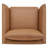 Jay Upholstered Genuine Leather Square Arm Accent Chair with Metal Legs