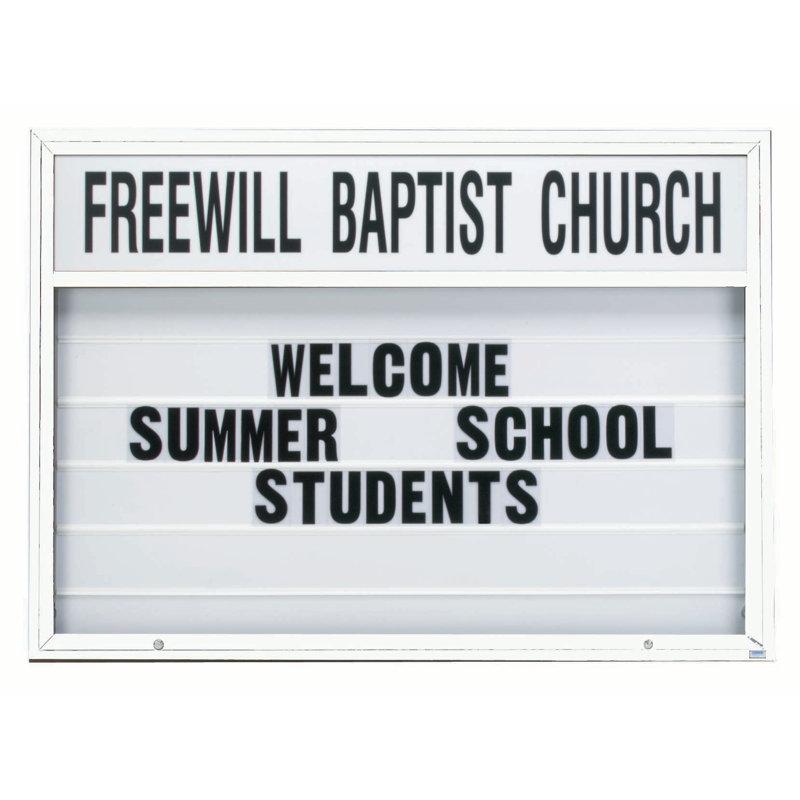 Marquee Two Illuminated Double Sided Changeable Sign System, White
