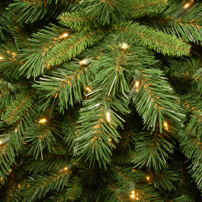 Tiffany Slim 10' Green Fir Artificial Christmas Tree with 800 Clear Lights with Stand, 7.5'
