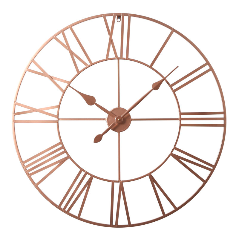 Abdulkader Iron Skeleton Wall Clock, Gold