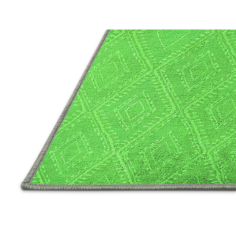 Heeralall Washable Geometric Indoor Rug, Rectangle 8' x 10'
