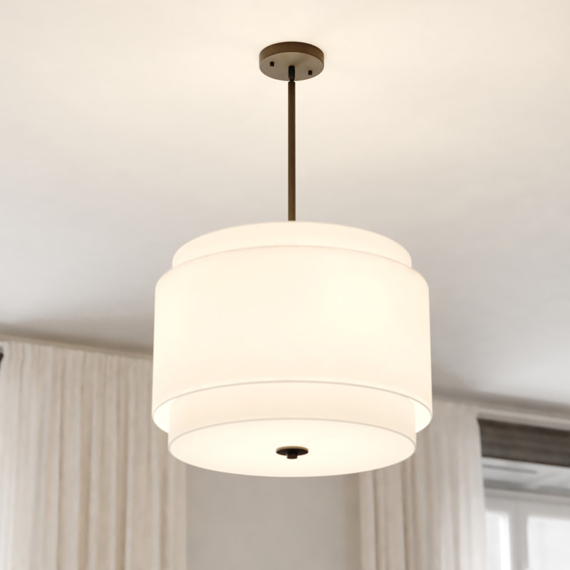 Lustre tambour 4 lumières Amia, Noir
