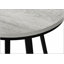 Table d'appoint élégante et moderne avec plateau en stratifié gris et structure en métal à base en X durable pour le salon et la chambre à coucher