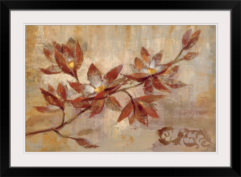 «Copper Branch» par Aniessa, reproduction d'art, H 32 po x l 44 po x P 1 po, Cadre noir