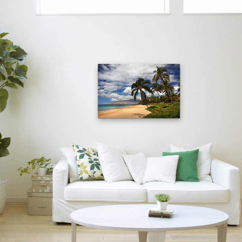 « kamaole tropical » par pierre leclerc,, reproduction de photo sur toile tendue encadrée, H 16 po x l 24 po x P 2 po
