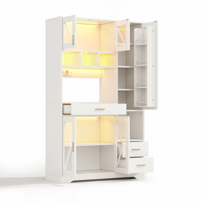 185 Cm Kitchen Pantry With Storage