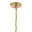 Lustre 5 lumières Ashbury en laiton chaud