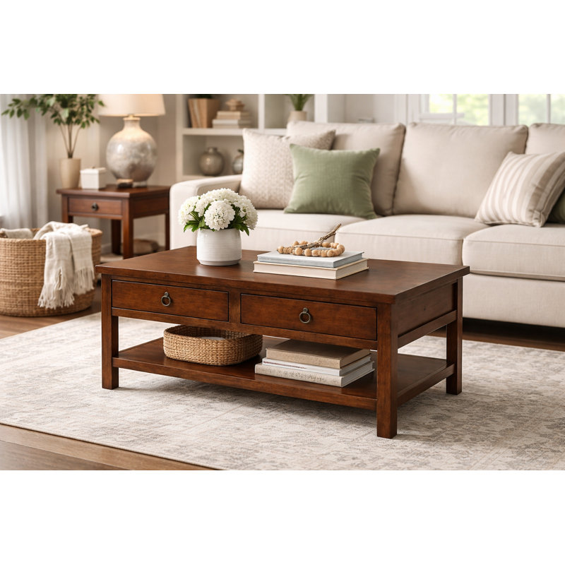 Bloomingdale Solid Wood Coffee Table, Concord Cherry