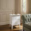 Table de chevet transitionnelle blanche élégante-1356573757