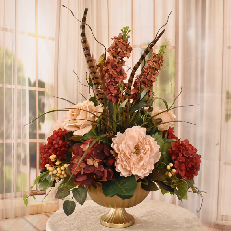 Faux Silk Mixed Assortment Arrangement in Vase