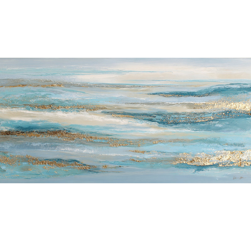 «Ocean Light», art mural sur toile tendue, H 24 po x l 48 po x 1,5 po