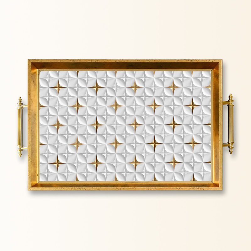 Elegant Glass Tray, 19.7 x 11.4 x 1.4 inches | 100% Durable Glass Construction | Easy to Clean with Damp Cloth | Ideal for Serving, Decorative Display, and Organizing | Stylish Addition to Home Décor