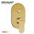 Bravat Brushed Gold Shower Set With Valve Mixer 3-Way Concealed Wall Mounted