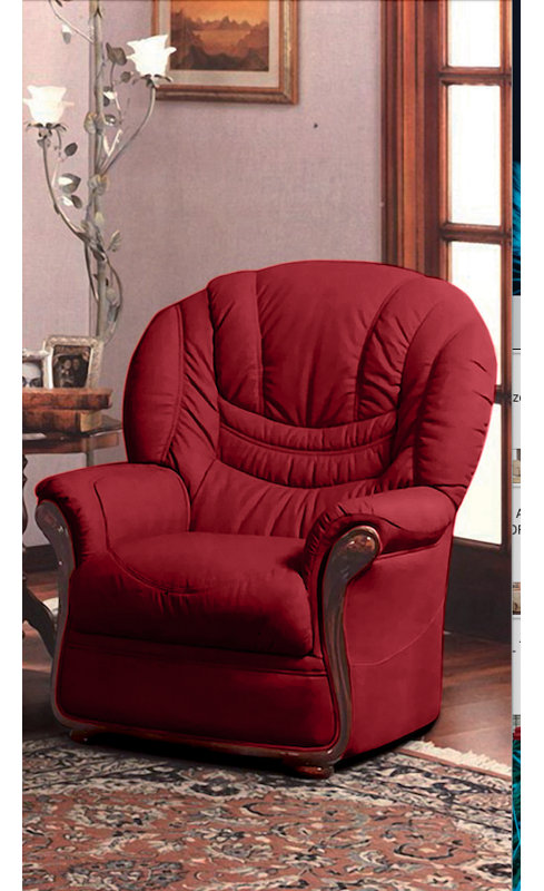Kinsman Faux Leather Armchair, Bordeaux