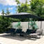Parasol rectangulaire en porte-à-faux 120 po x 156 po-96387154