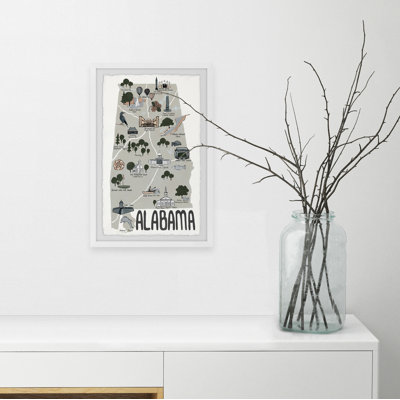 Grey Alabama Spots - Impression de cadre photo sur papier