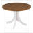 Mid-Century Solid Wood Round Dining Table for Small Places