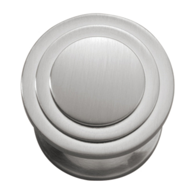 Deco 1 1/4" Diameter Mushroom Knob, Satin Nickel, 1.06" H x 1.06" W x 0.88" D