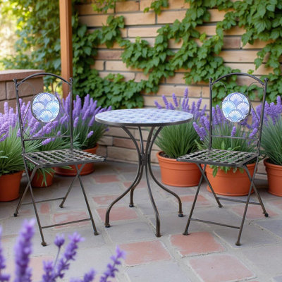 Ocean 2 - Person Metal Patio Dining Set with Round Table