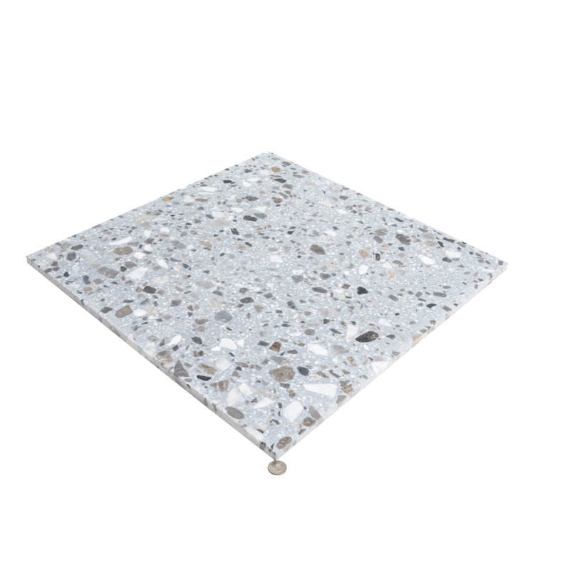 Terraforma 24 X 24 In. Honed Terrazzo Large Format Wall And Floor Tile (7.75 Sq Ft/Case) - 2 Pack, Gray Beige