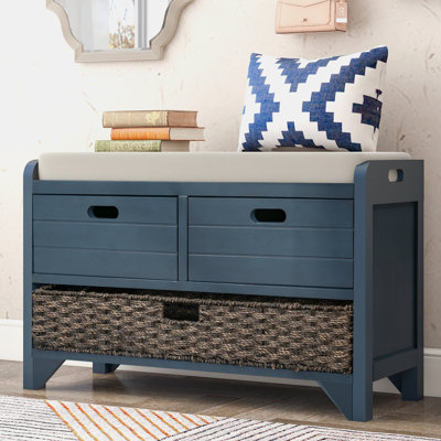 Entryway Bench with Removable Basket and Drawers