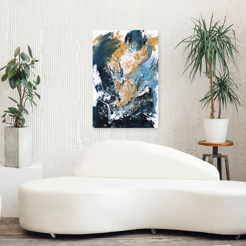 Art contemporain contemporain abstrait, H 36 po x l 24 po