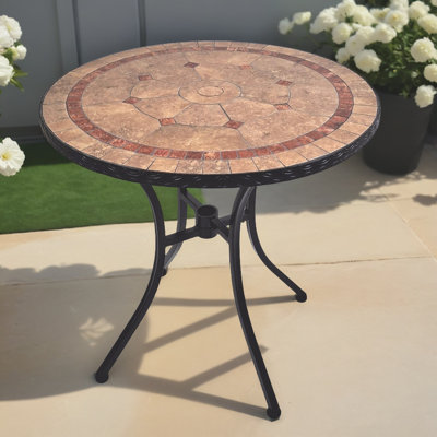 Richmond Round Outdoor with Umbrella Hole Bistro Table - 76 cm W 76 cm D