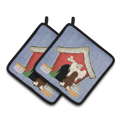 Caroline's Treasures Dog House Polyester Potholder