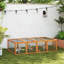 Harriett Rabbit Hutch Cage Wooden Outdoor Run with Openable Roof Natural
