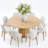 Shutesbury 6 - Person Dining Table Sets-1862718000-1862718001