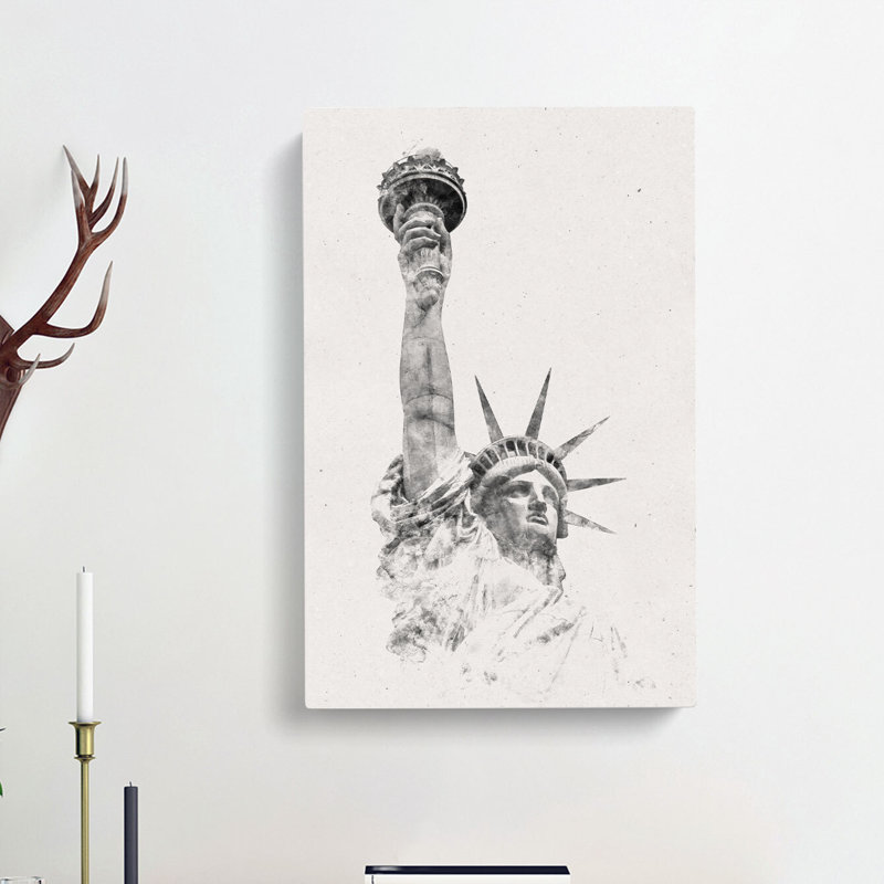 Statue Of Liberty In New York City Abstract - Wrapped Canvas, 50cm H x 35cm W x 3cm D