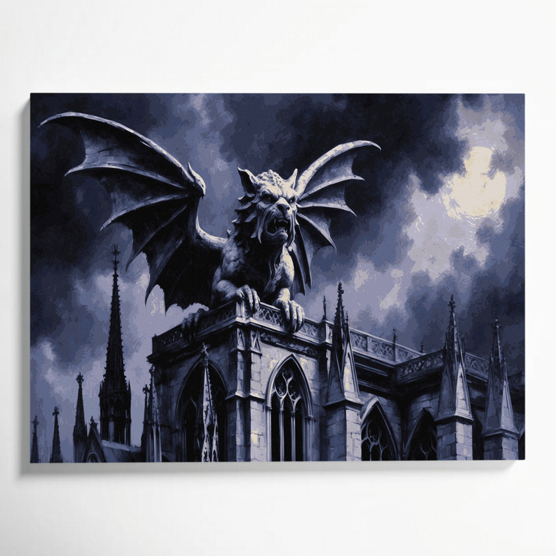 Art mural sur toile Sci Fi Gargoyle, H 11 po x l 14 po