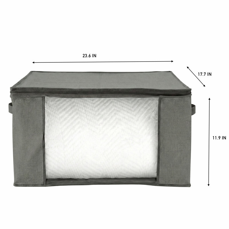  2 Pack Jumbo Storage Bags In Gray, Gray