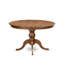 L'ensemble de table de salle à manger 5 pièces comprend une table de salle à manger de style Mid-Century et 4 chaises de salle à manger en lin gris avec dossier haut, noyer antique-587220955
