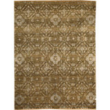 Ikat Area Rug in Gold/Gray