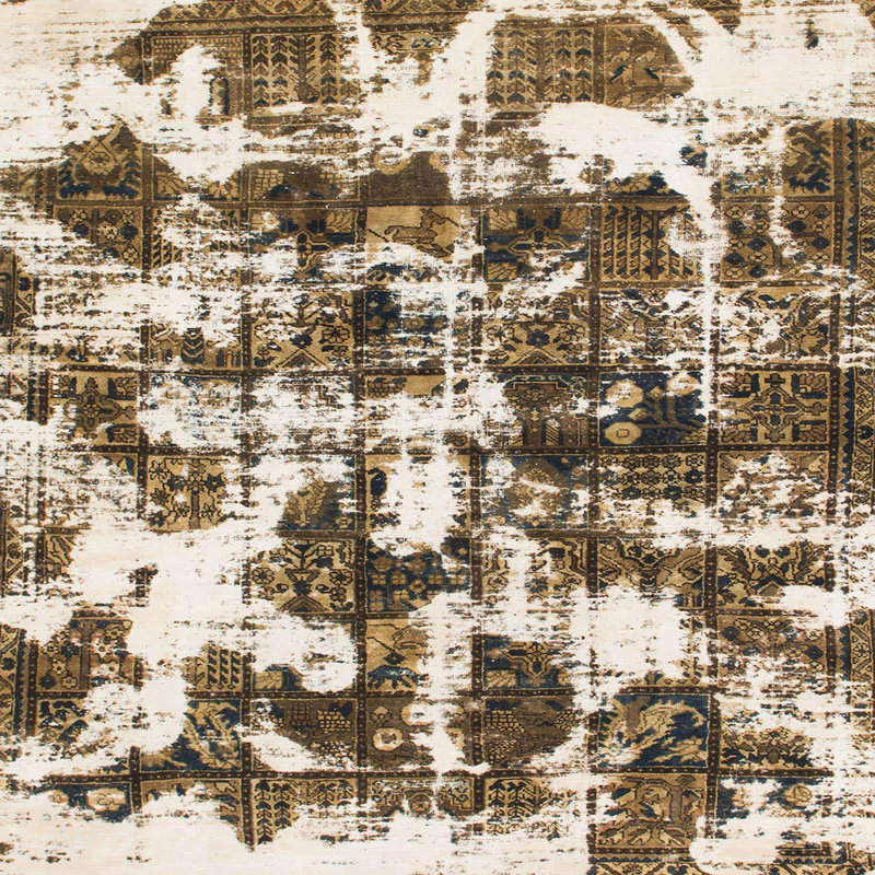 Tapis abstrait moderne 1132, Carré 4 pi