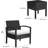Branach 2 - Person Patio Dining Set with Square Table , Cushions Included-1059452146