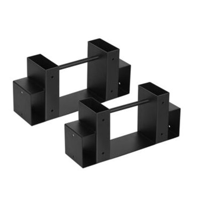 2pack Firewood Rack Outdoor, wood Holder Log Storage Bracket Kit Indoor Heavy Duty