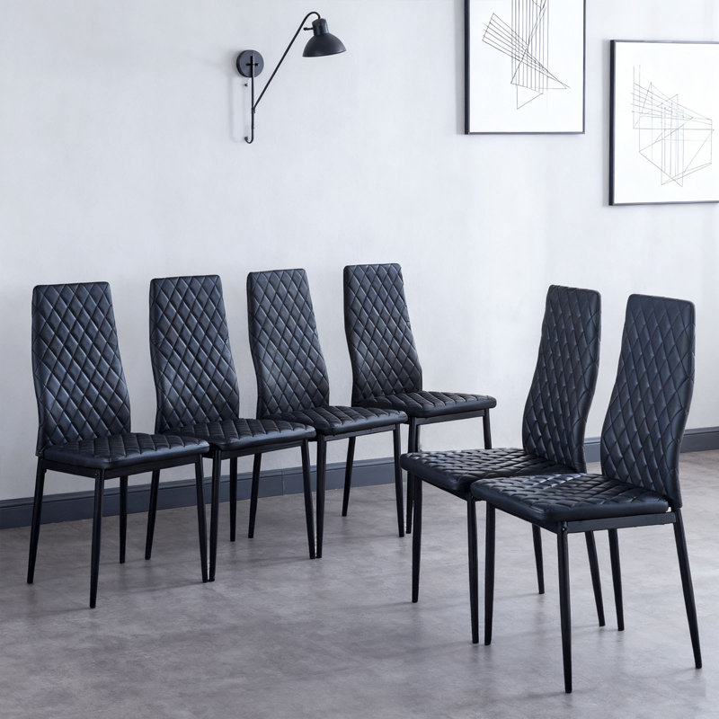 Ensemble de chaises de conférence Modern Home, 6, Noir