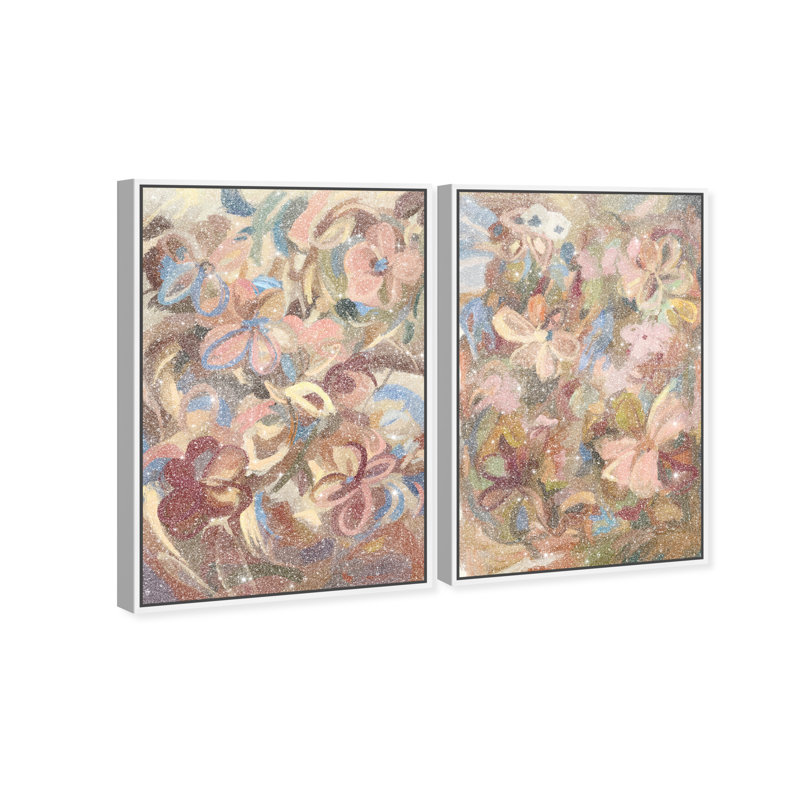 Moving Eden Set Set by Oliver Gal, 32"H x 22"W, White Floater Frame