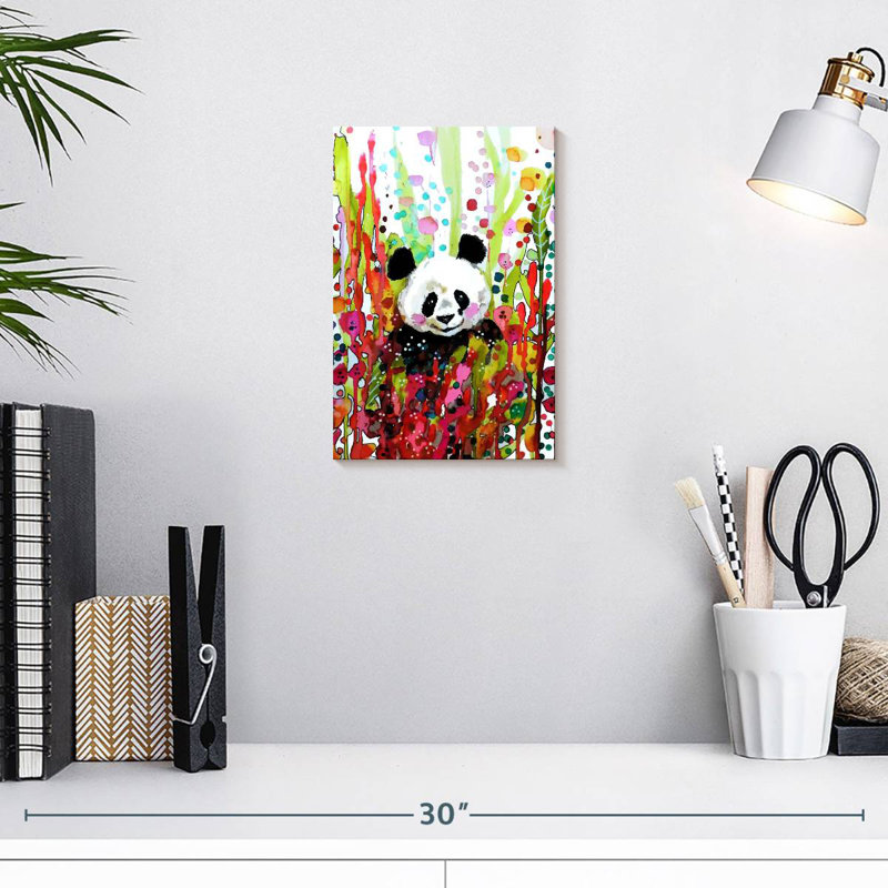 Panda floral, H 12 po x l 8 po