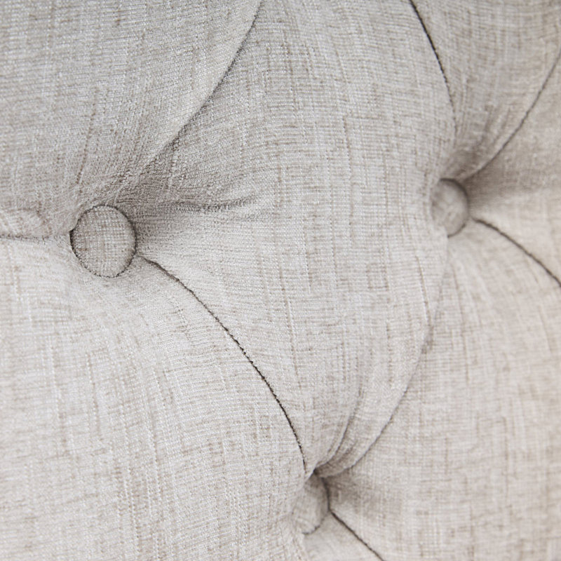 Chaise d'appoint rembourrée avec pieds courbés, Beige