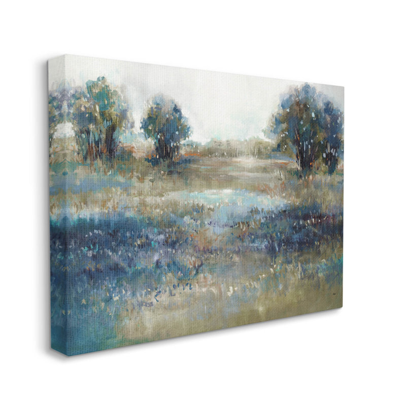 Impressionniste, impression sur toile par K. Nari, H 16 po x l 20 po x P 1,5 po