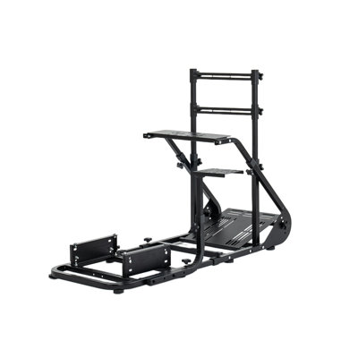 Enhanced Stable Racing Wheel Cockpit, Adjustable Driving Simulator Stand Compatible with Fanatec, Thrustmaster, Logitech - Heavy-Duty Iron Frame Sim Racing Seat